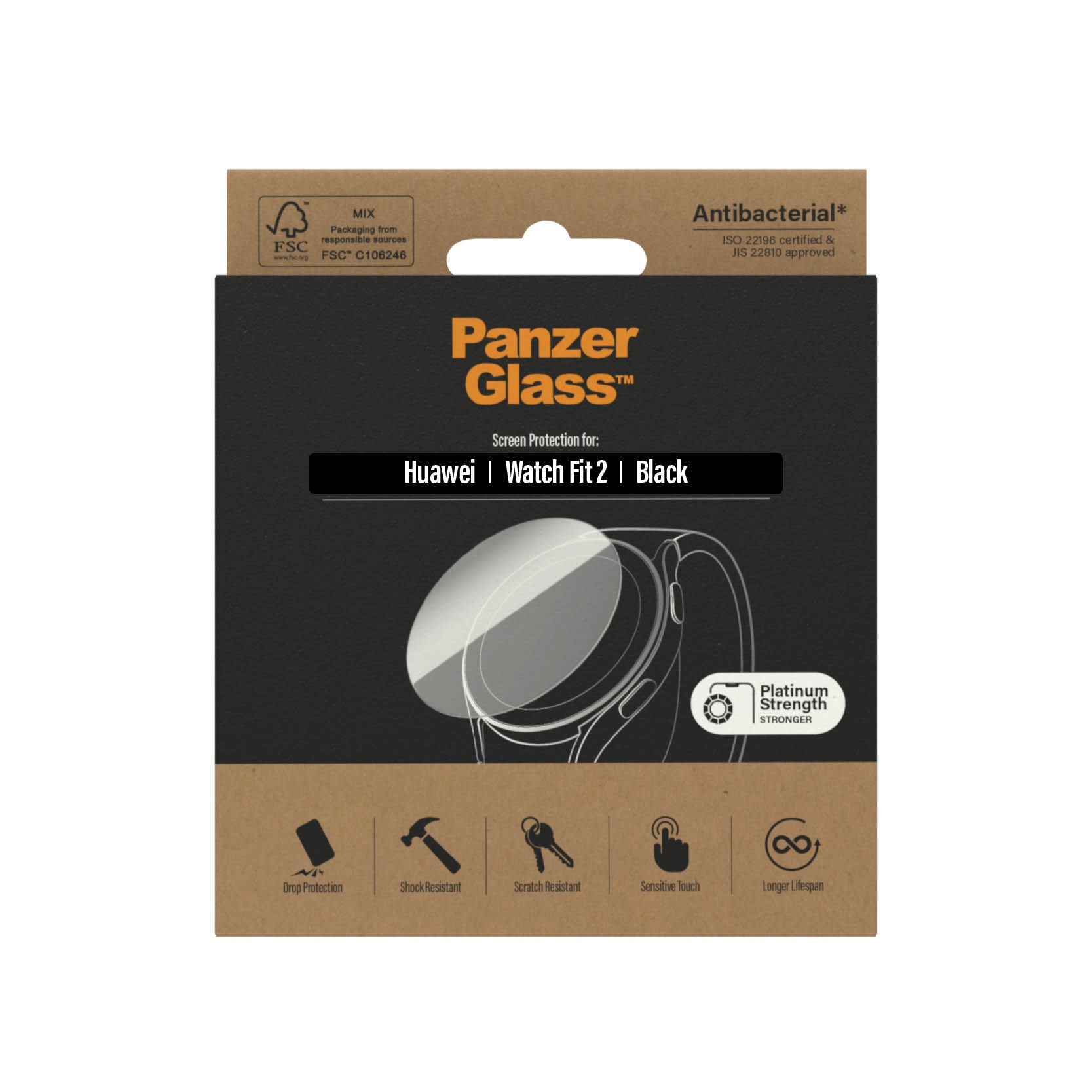 PanzerGlass®Screen Protector Huawei Watch Fit 2